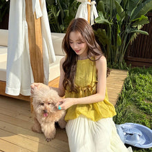 画像をギャラリービューアに読み込む, キャミソール シフォンスカート セットアップ 体型カバー 着痩せ 大人可愛い リゾート
