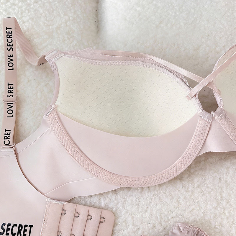 レースブラジャー & ショーツセット ダブルストラップヒョウ柄 LOVE SECRET 大人可愛い 盛れる インナー レディース