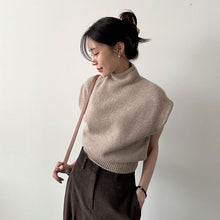 画像をギャラリービューアに読み込む, ハイネックニットフレンチ袖トップス
