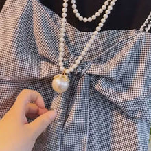 画像をギャラリービューアに読み込む, 重ね風チェック柄リボンTシャツトップス（ネック飾りなし）
