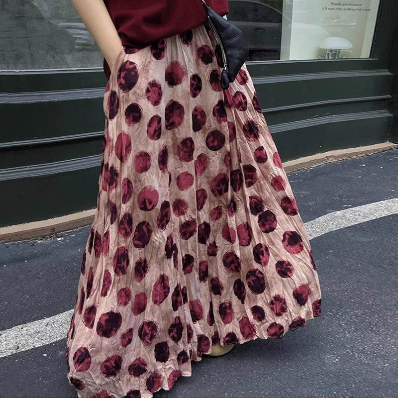 トッド柄Aラインスカートロングスカート