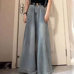 デニムジーンパンタッセルガウチョパンツ