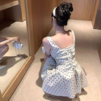 水玉ワンピースデートワンピース甘美ワンピースセクシーワンピース