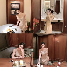 画像をギャラリービューアに読み込む, レディース 花柄レース タイトワンピ ミニ丈 エレガント お呼ばれ パーティー
