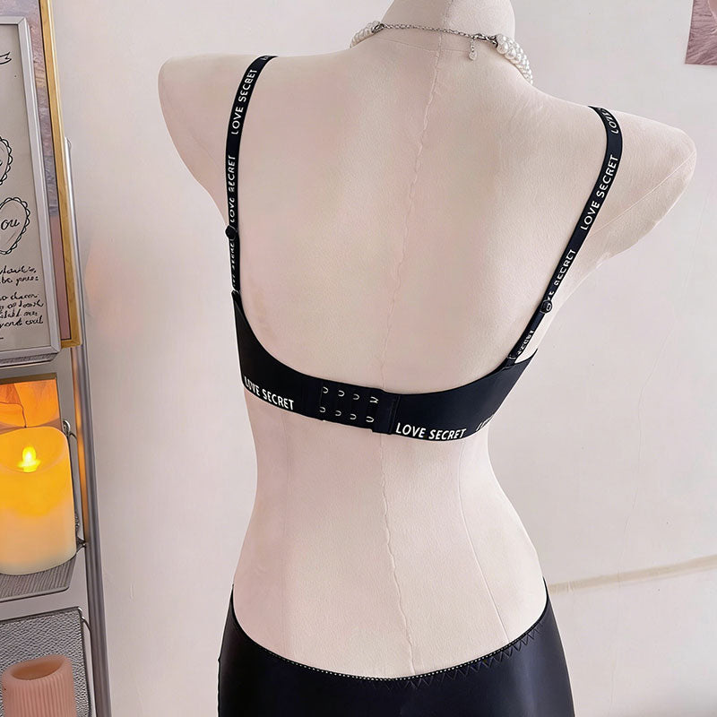 レースブラジャー & ショーツセット ダブルストラップヒョウ柄 LOVE SECRET 大人可愛い 盛れる インナー レディース