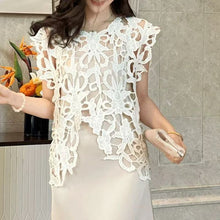 画像をギャラリービューアに読み込む, 透かし彫りトップスコーデしやすい
