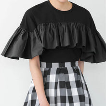 画像をギャラリービューアに読み込む, フリル裾無地Tシャツトップス
