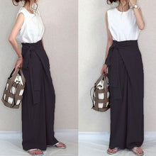 画像をギャラリービューアに読み込む, 白Tシャツ＆ラップカジュアルパンツセットアップ
