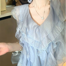 画像をギャラリービューアに読み込む, メッシュフレア裾ブラウストップス
