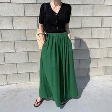 画像をギャラリービューアに読み込む, 無地けだるい風カジュアルパンツガウチョパンツスカンツボトムス
