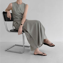 画像をギャラリービューアに読み込む, ラップワンピースカシュクールデザインノースリーブワンピース
