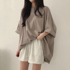 アルファペットプリント半袖Tシャツトップス