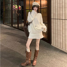 画像をギャラリービューアに読み込む, フリル裾長袖トップス＆ミニスカートセットアップ
