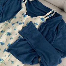 画像をギャラリービューアに読み込む, 無地カーディガン＆花柄キャミワンピースセットアップ
