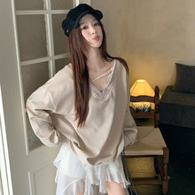 画像をギャラリービューアに読み込む, 後ろリボンレース切替スウェットトップス
