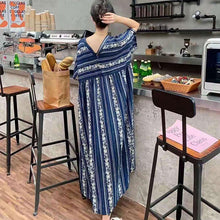 画像をギャラリービューアに読み込む, エスニック花柄2スタイルカジュアルワンピースカーディガン
