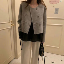 画像をギャラリービューアに読み込む, ラシャコートシンプルコーデアウター
