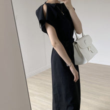画像をギャラリービューアに読み込む, ボートネックフレア袖デートワンピース
