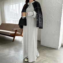 画像をギャラリービューアに読み込む, 無地シンプルコーデカジュアルワンピーススリット
