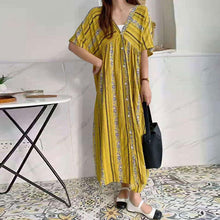 画像をギャラリービューアに読み込む, エスニック花柄2スタイルカジュアルワンピースカーディガン
