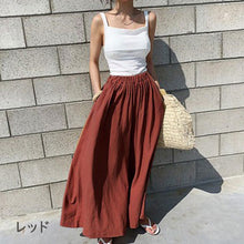 画像をギャラリービューアに読み込む, 無地けだるい風カジュアルパンツガウチョパンツスカンツボトムス
