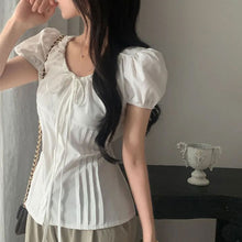 画像をギャラリービューアに読み込む, パフスリーブリボンブラウストップス
