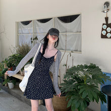 画像をギャラリービューアに読み込む, 薄カーディガン＆花柄キャミワンピースセットアップ
