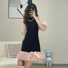 画像をギャラリービューアに読み込む, パフスリーブフレア裾デートワンピース大人かわいいワンピース
