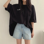 アルファペットプリント半袖Tシャツトップス