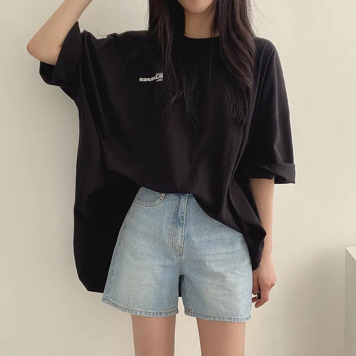 アルファペットプリント半袖Tシャツトップス