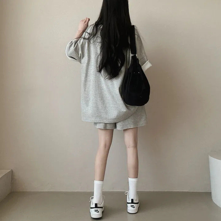 シンプルコーデTシャツ＆ショートパンツセットアップ