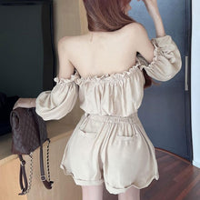 画像をギャラリービューアに読み込む, ボートネックパフスリーブトップス＆ショートパンツセットアップ
