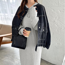 画像をギャラリービューアに読み込む, 無地シンプルコーデカジュアルワンピーススリット
