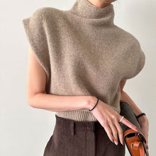 画像をギャラリービューアに読み込む, ハイネックニットフレンチ袖トップス
