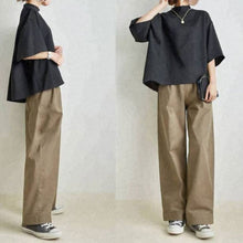 画像をギャラリービューアに読み込む, リゾート黒トップス＆カジュアルパンツセットアップ
