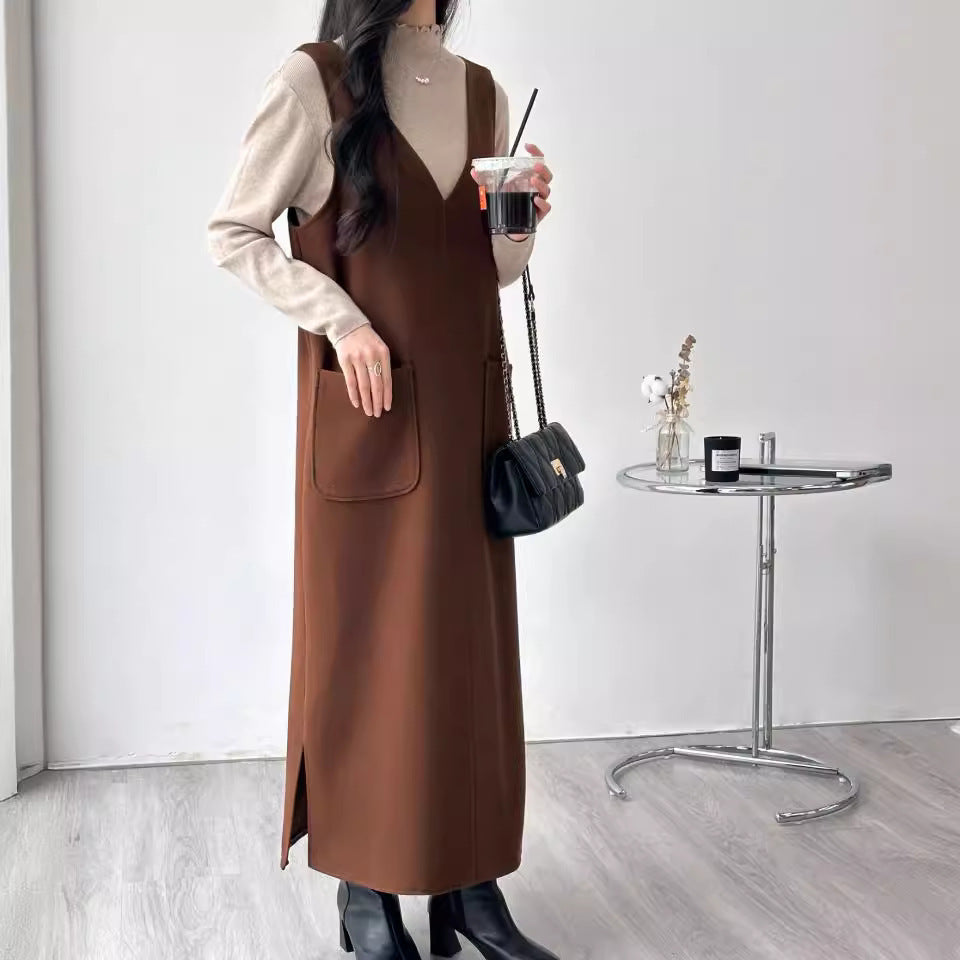 Ｖネックカジュアルワンピース