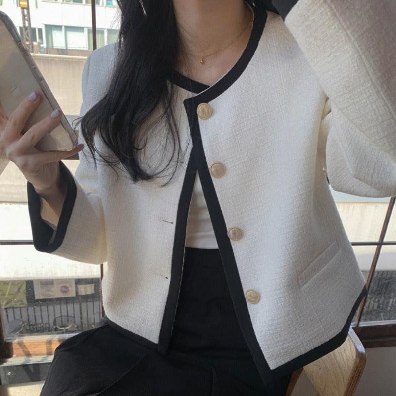 配色切替ショートコートアウター