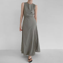 画像をギャラリービューアに読み込む, ラップワンピースカシュクールデザインノースリーブワンピース
