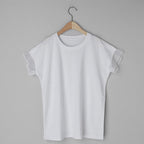 フレンチ袖メッシュ切替袖シンプルコーデTシャツトップス