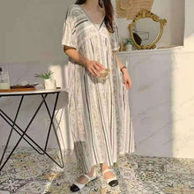 画像をギャラリービューアに読み込む, エスニック花柄2スタイルカジュアルワンピースカーディガン
