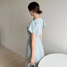 画像をギャラリービューアに読み込む, ボートネックフレア袖デートワンピース

