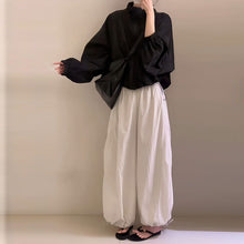 画像をギャラリービューアに読み込む, 黒日焼け止めアウター＆カジュアルパンツセットアップ
