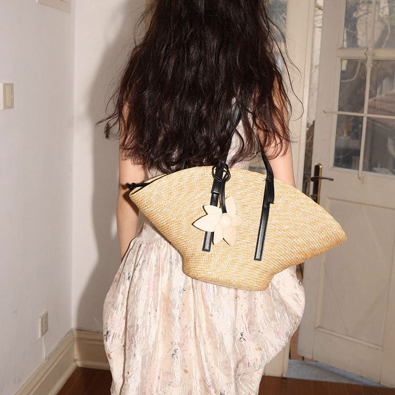 帽子バッグトートバッグファッション花付き