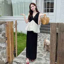 画像をギャラリービューアに読み込む, シフォン切替Vネックベスト＆Hラインスカートセットアップ
