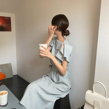 画像をギャラリービューアに読み込む, ボートネックフレア袖デートワンピース
