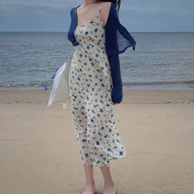 画像をギャラリービューアに読み込む, 無地カーディガン＆花柄キャミワンピースセットアップ
