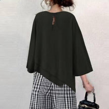 画像をギャラリービューアに読み込む, 黒ブラウス＆チェック柄カジュアルパンツセットアップ
