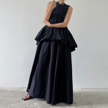 画像をギャラリービューアに読み込む, 重ね風ノースリーブワンピースカジュアルワンピース
