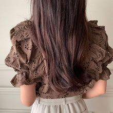 画像をギャラリービューアに読み込む, 透かし彫りレースブラウストップス
