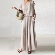 画像をギャラリービューアに読み込む, フレンチ袖トップス＆カジュアルパンツセットアップ

